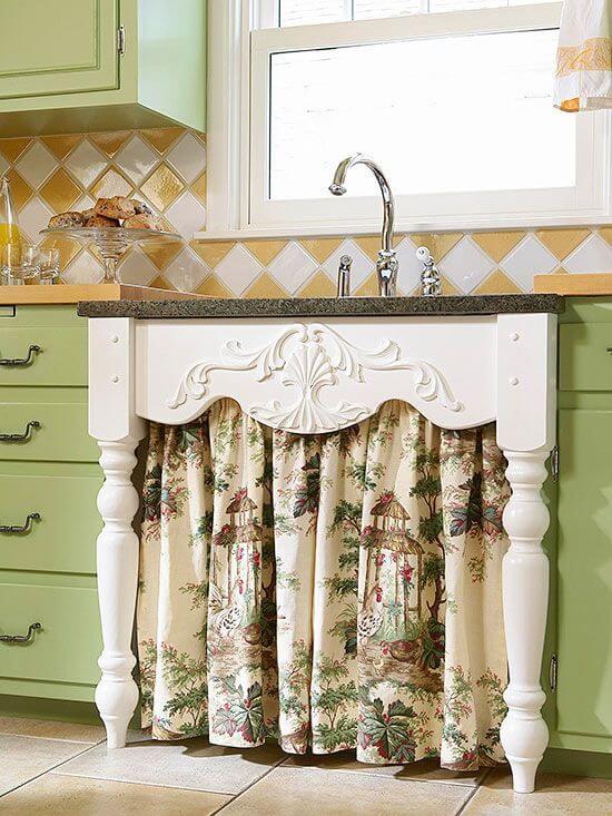 Fabric Screen Under Sink