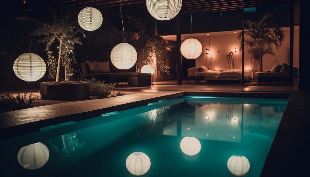 Lighting for swim spa decoration