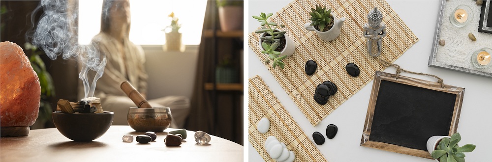Meditation corner in house