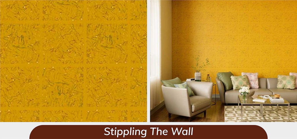 Stippling effect on wall Stippling effect on wall