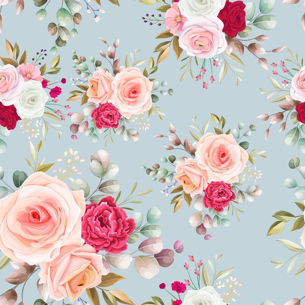 Ceiling Painted With Flowers