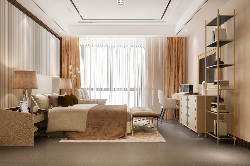 Components of traditional style bedroom