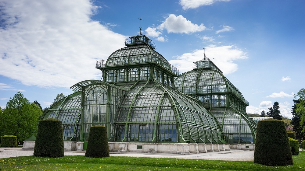 Palmenhaus Schonbrunn at Schonbrunn Palace Park Austria