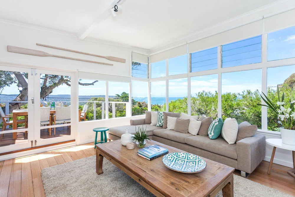 Prefabricated home with Coastal Interiors