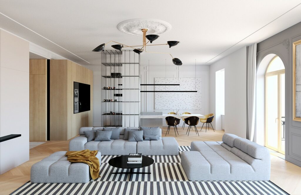 Transitional Interior style for Prefab Homes