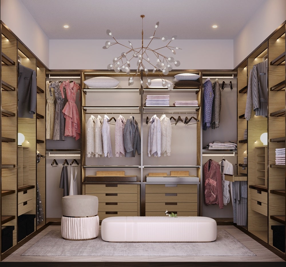 Classy Chandelier Closet Lighting