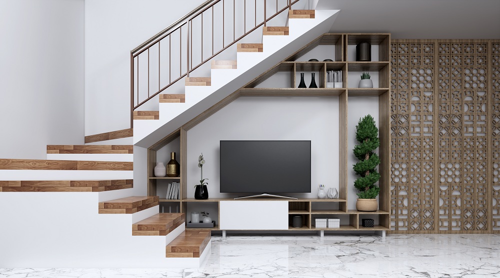 Creative Utilization Space Under Staircase