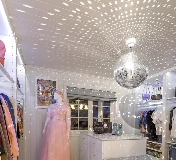 Disco Ball Lighting Closet