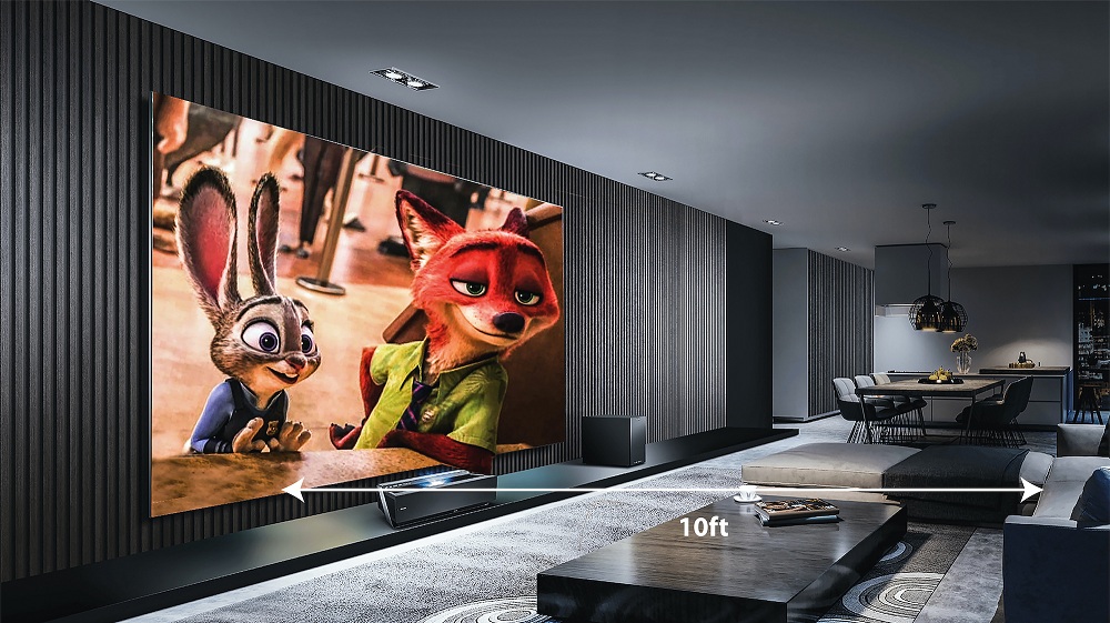 Distance between projector and seating