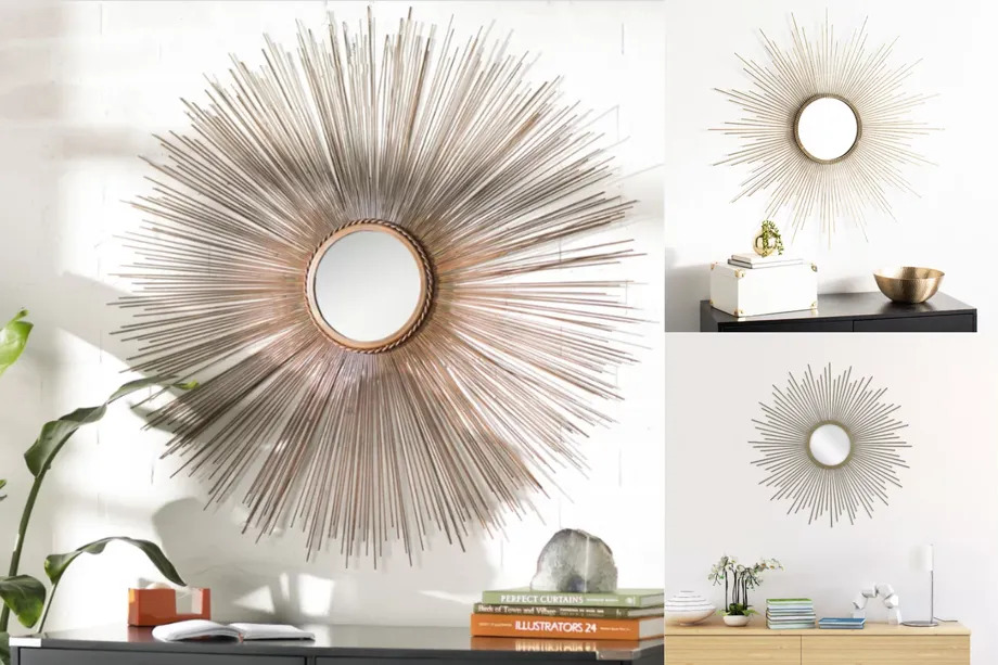 Mirror with Sunburst Accent Mirror with Sunburst Accent