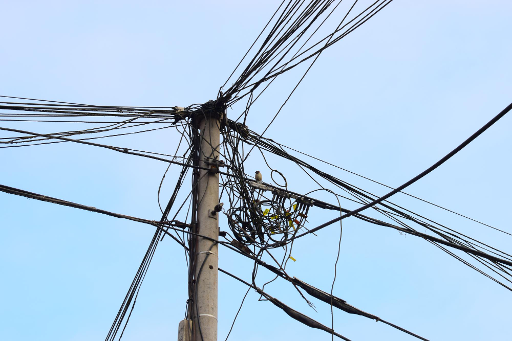 Never Throw Waste on Power Line