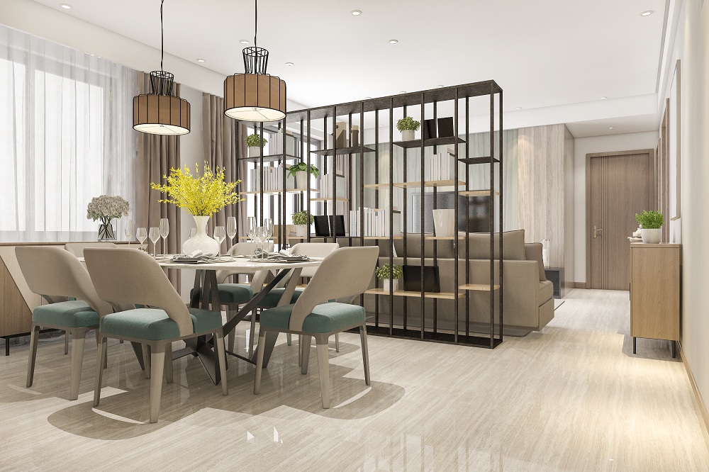 Screen for interior design for sitting-dining room Screen for interior design for sitting-dining room