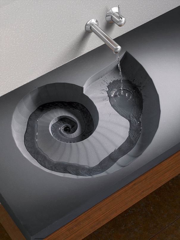 Spiral Concrete Sink Spiral Concrete Sink
