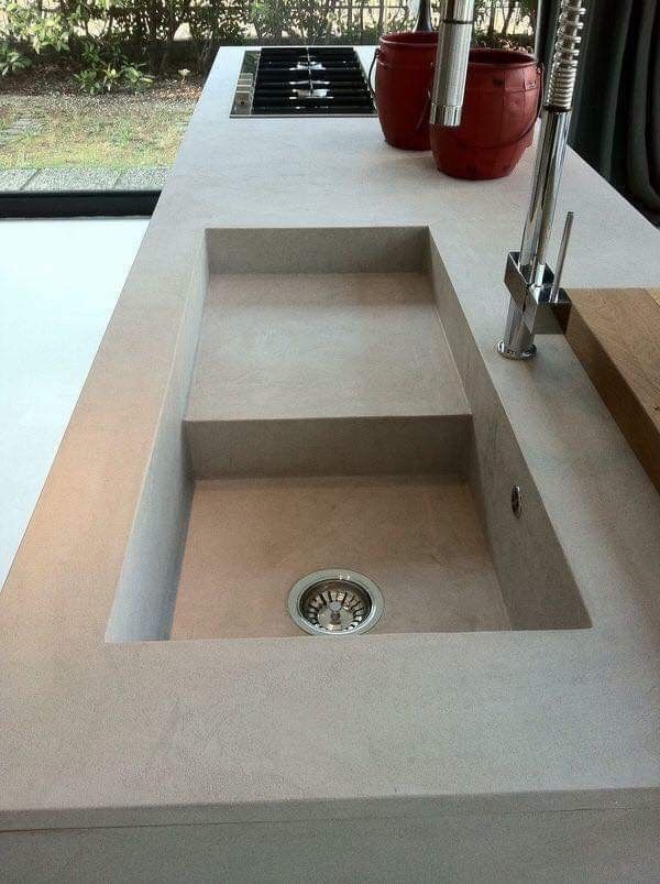 Stepped Concrete Sink Stepped Concrete Sink