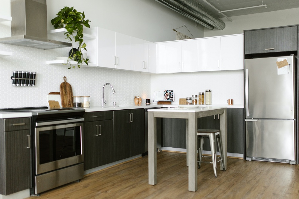 Stool instead of chairs galley kitchen design