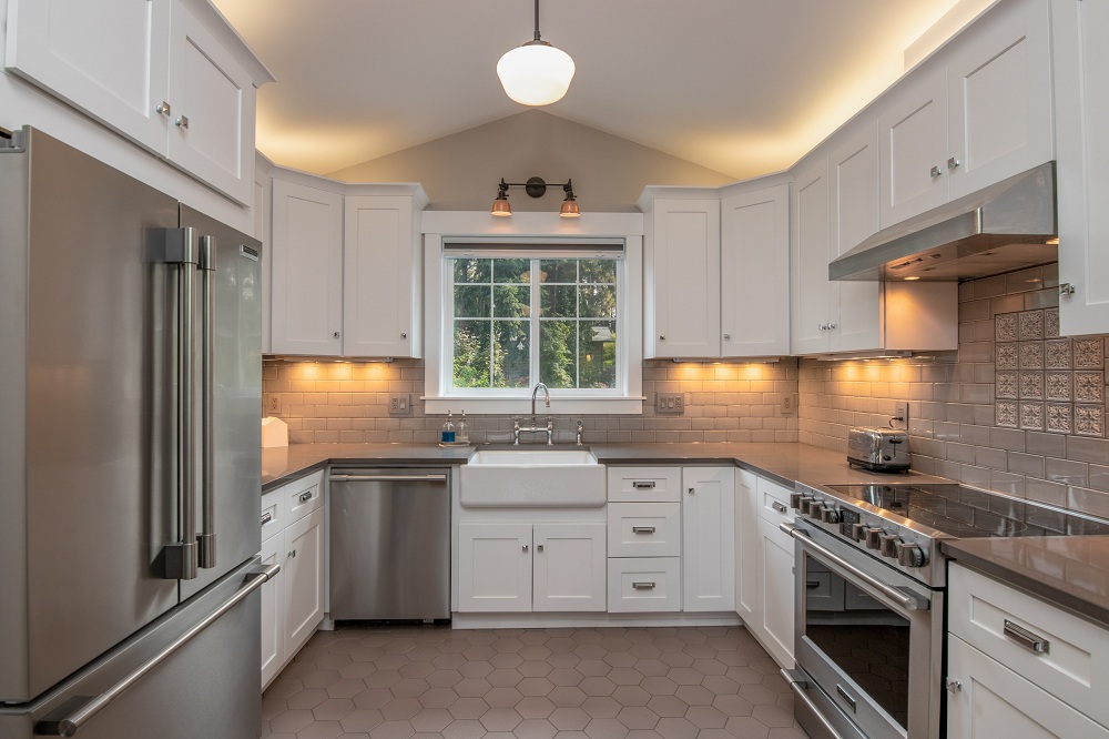 Task lighting for galley kitchen style