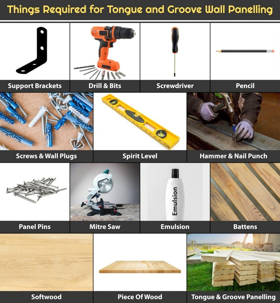Things Required for Tongue and Groove Wall Panelling