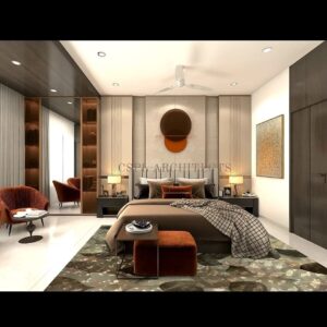 Contemporary Style Bedroom with a King Size Bed