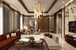 Living Room has a Light and Dark Grey Colour - 2