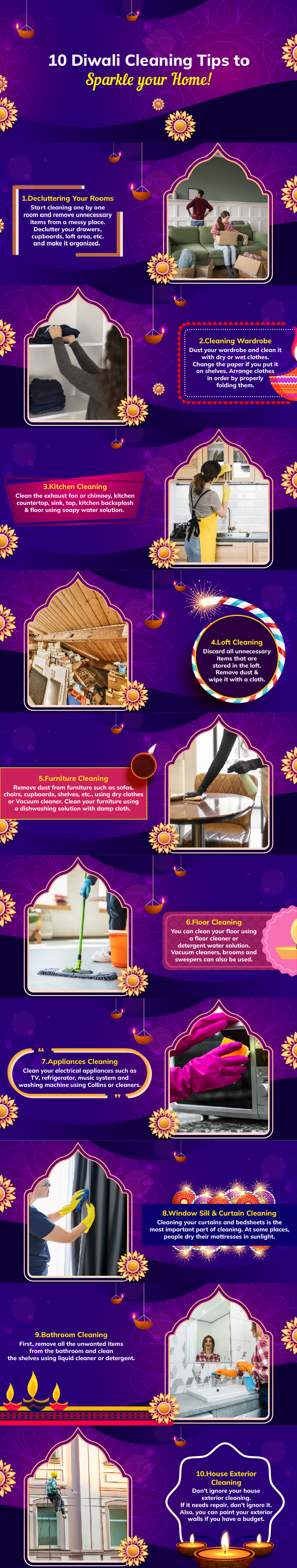 Diwali Cleaning Tips Infographic