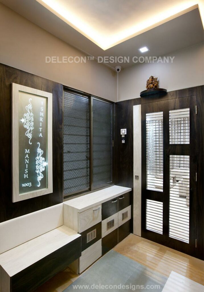The Foyer with a Beige and Brown Colour