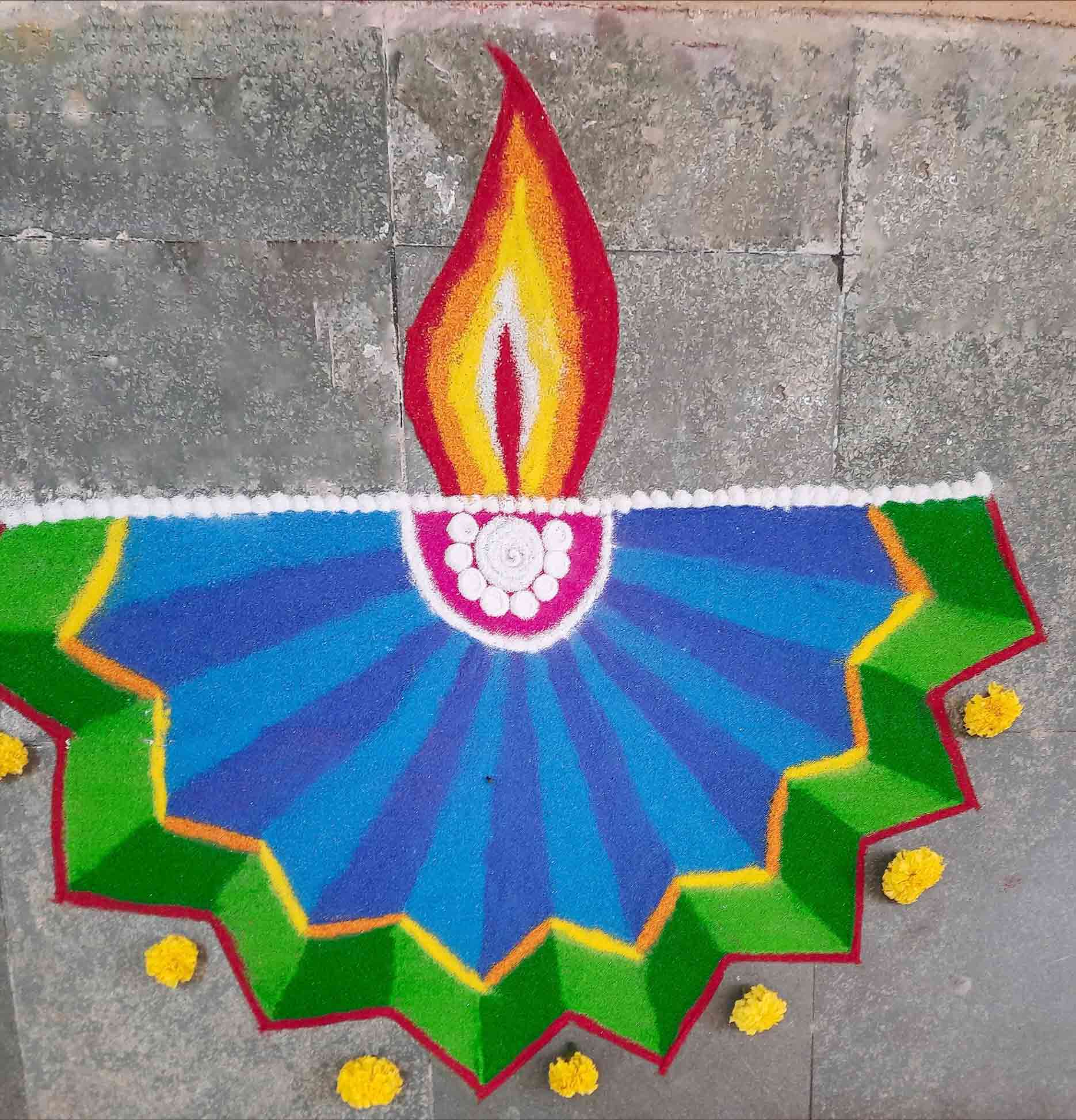 3D Rangoli Design Ideas