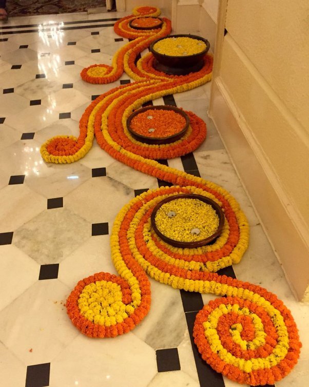 Decorate the edges with flowers