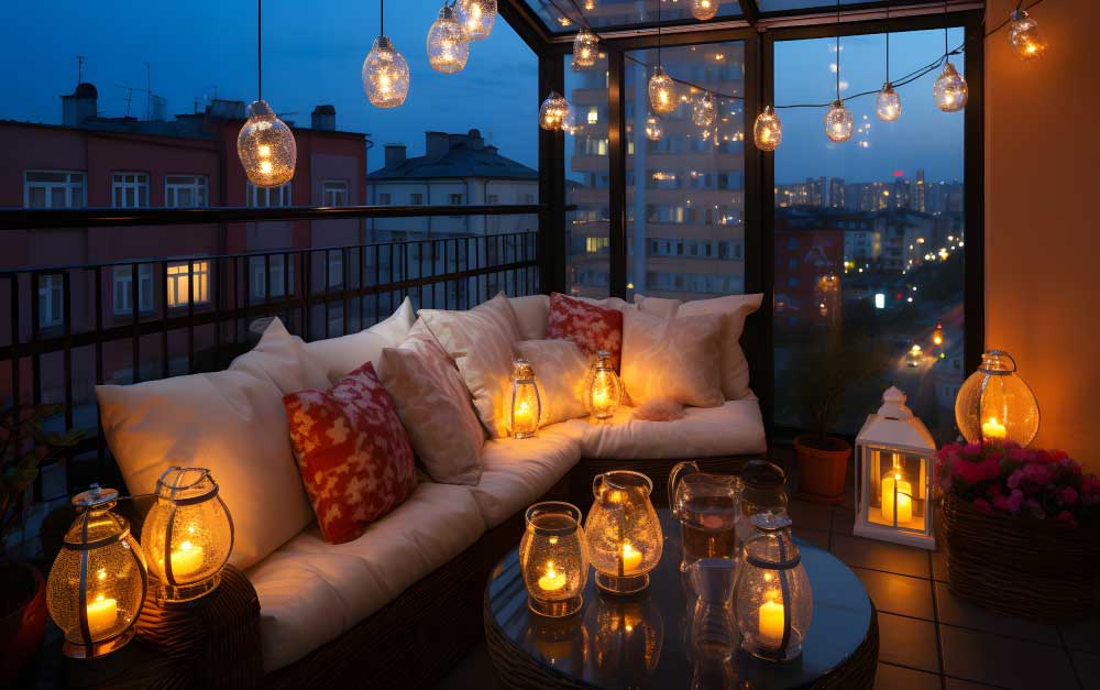 Diwali Decor in Balcony