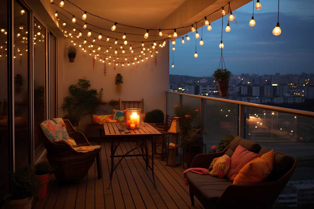 Diwali Decor in Balcony