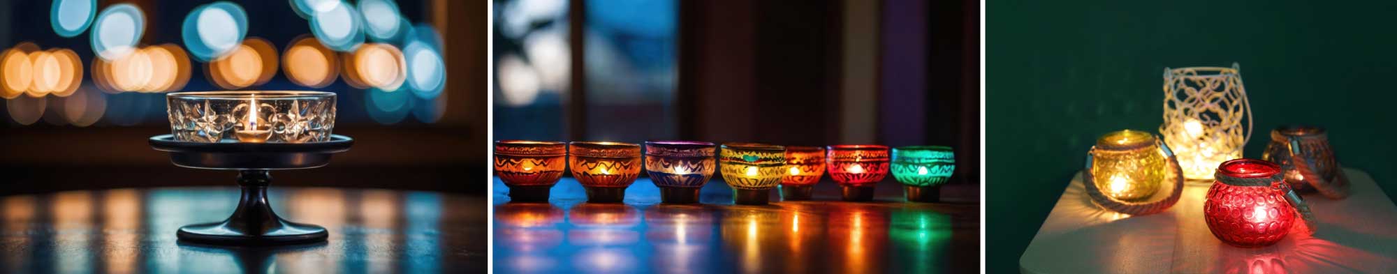 Diwali Light Decoration ideas with glass artifacts