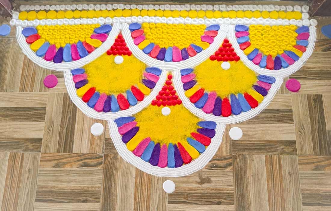 Easy Border Rangoli Design