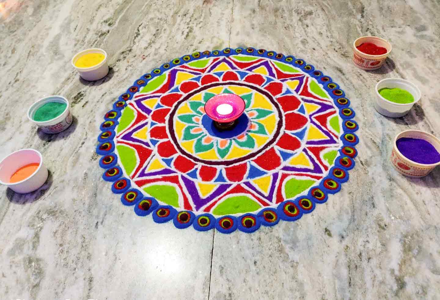 Easy Diwali Rangoli Design Ideas