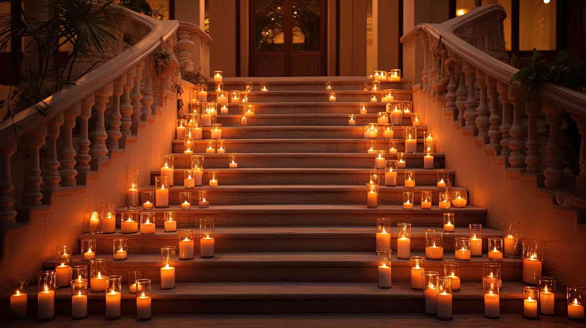 Entry Stairs - Outdoor Diwali Decor