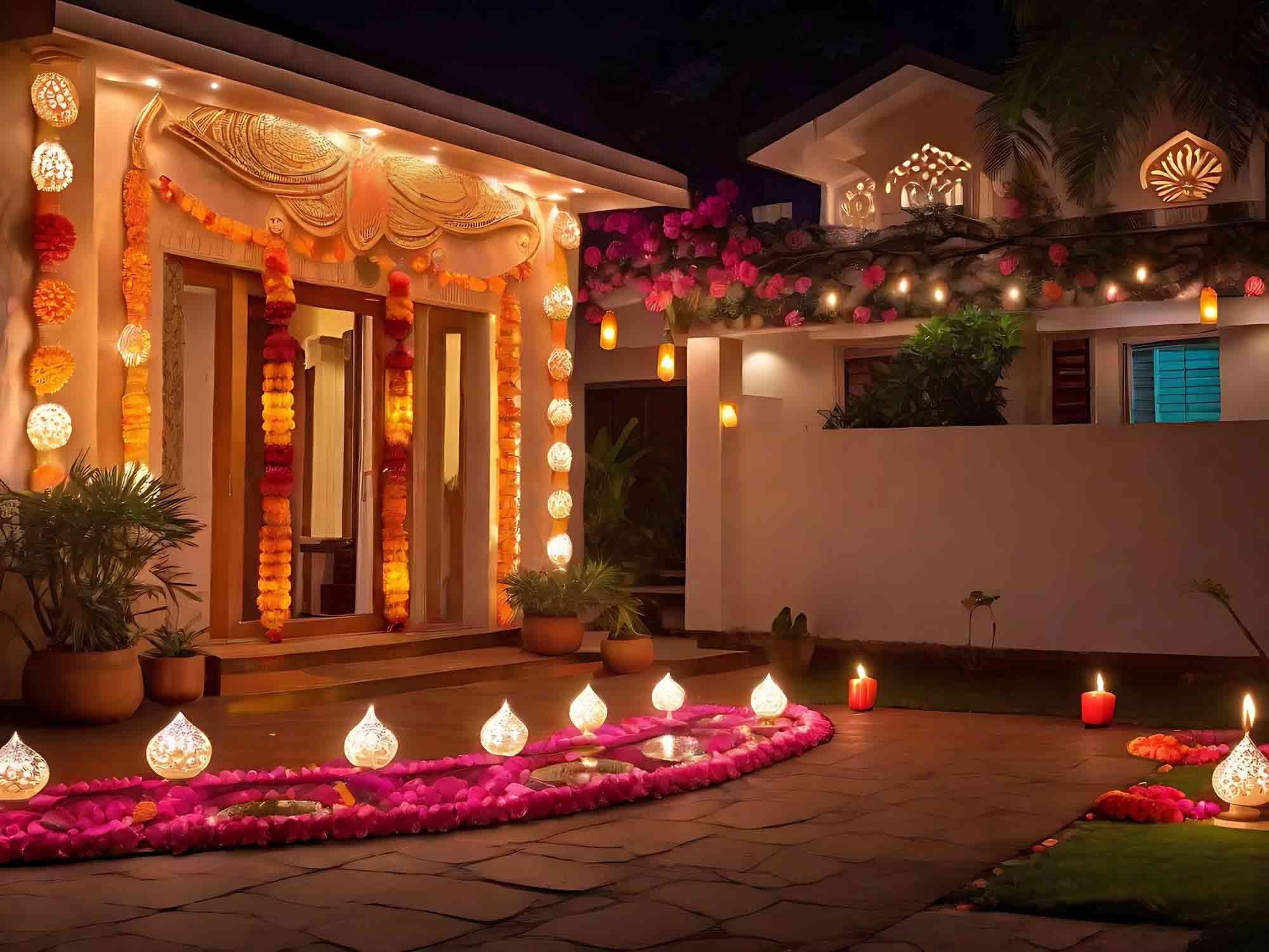 Facade Decorations for Diwali