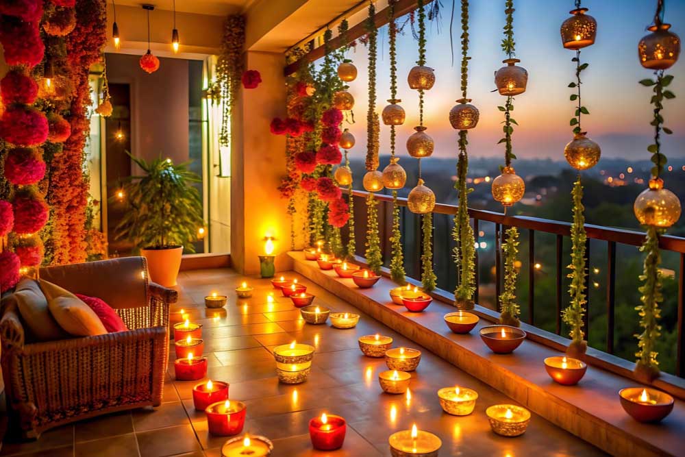 Flower Décor in Balcony