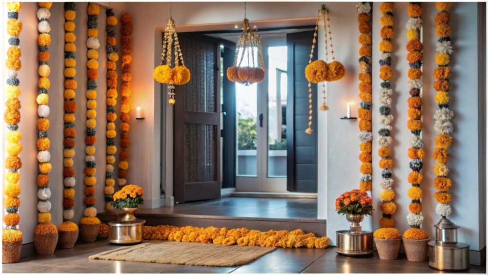 Flower Decoration at Entryway