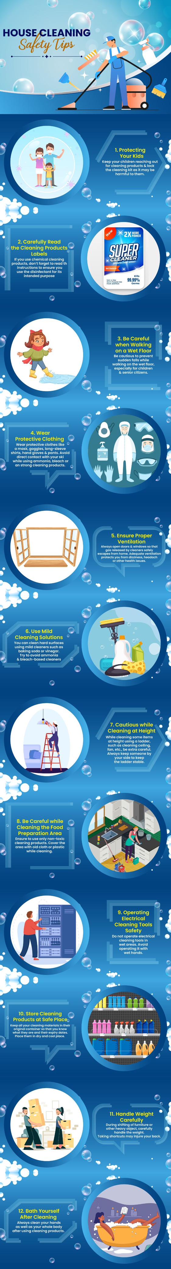 House Cleaning Safety Tips Infographic