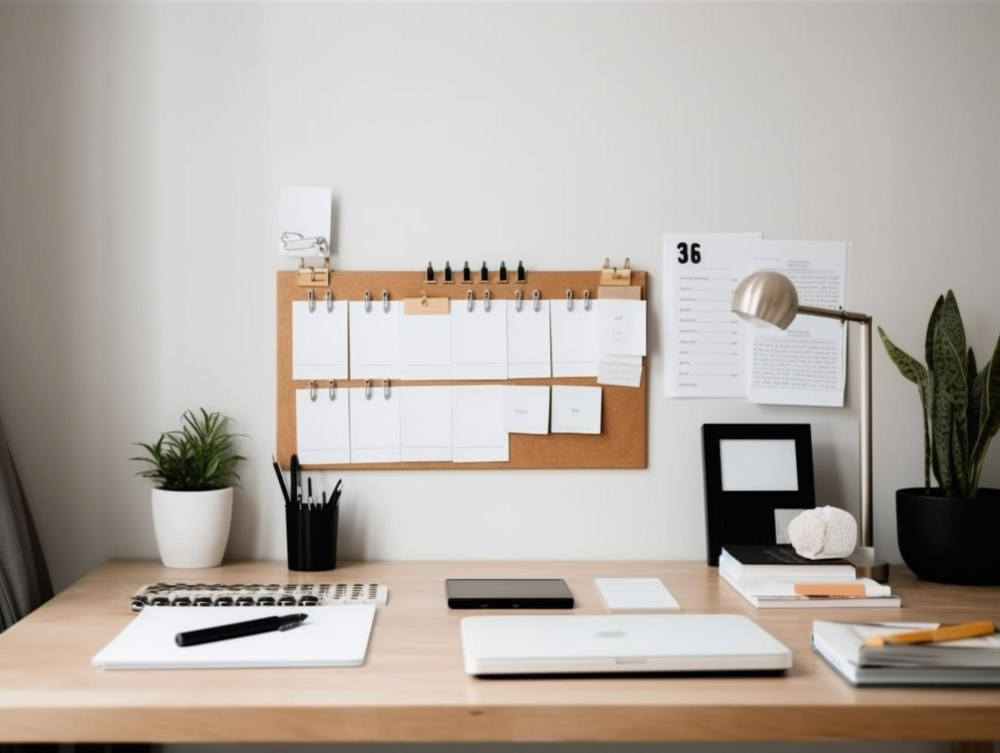 A Planner And Calendar At Reading Table