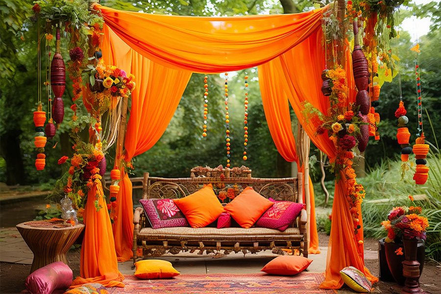Autumn Inspired Home Outdoor Wedding Décor