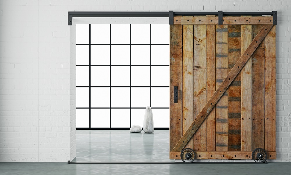 Barn doors to give farmhouse design Barn doors to give farmhouse design