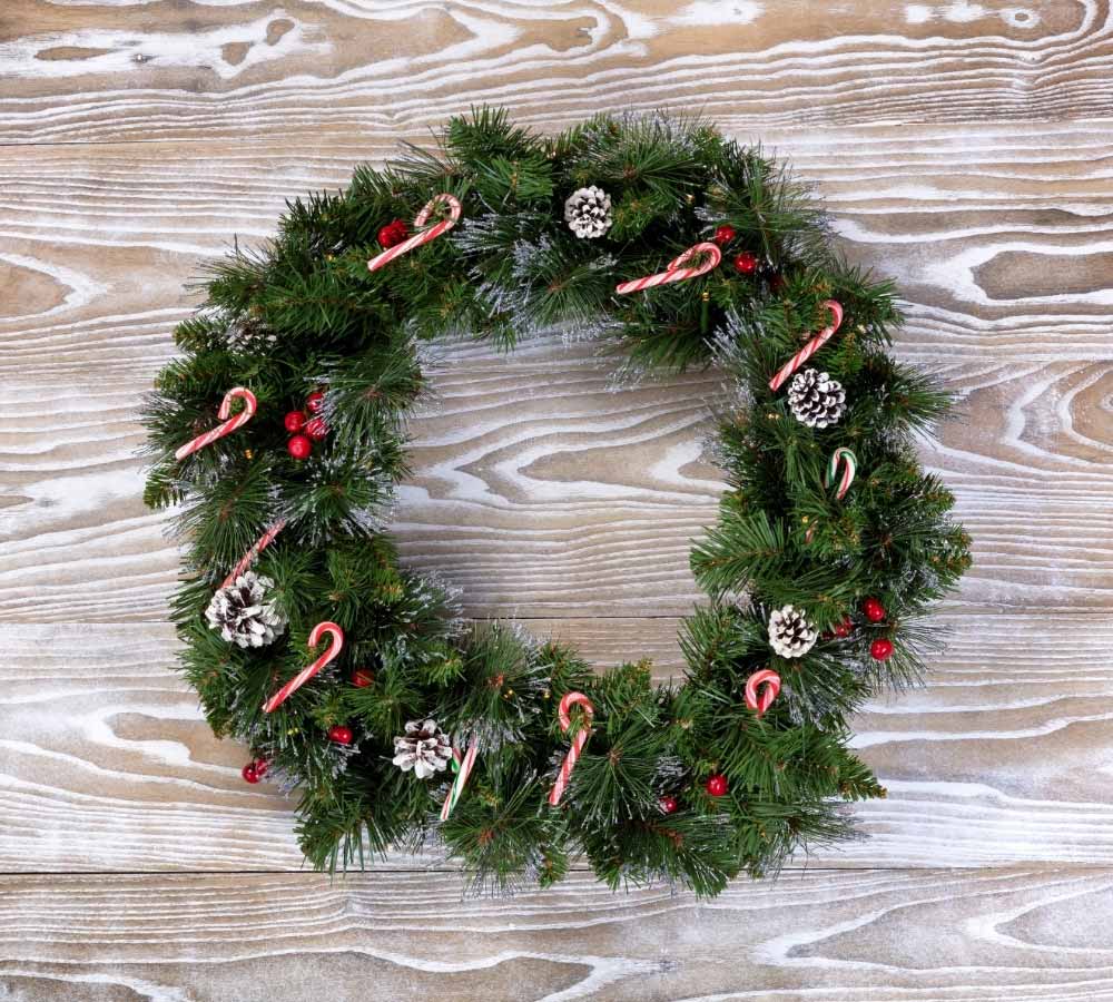Candy Cane Wreath