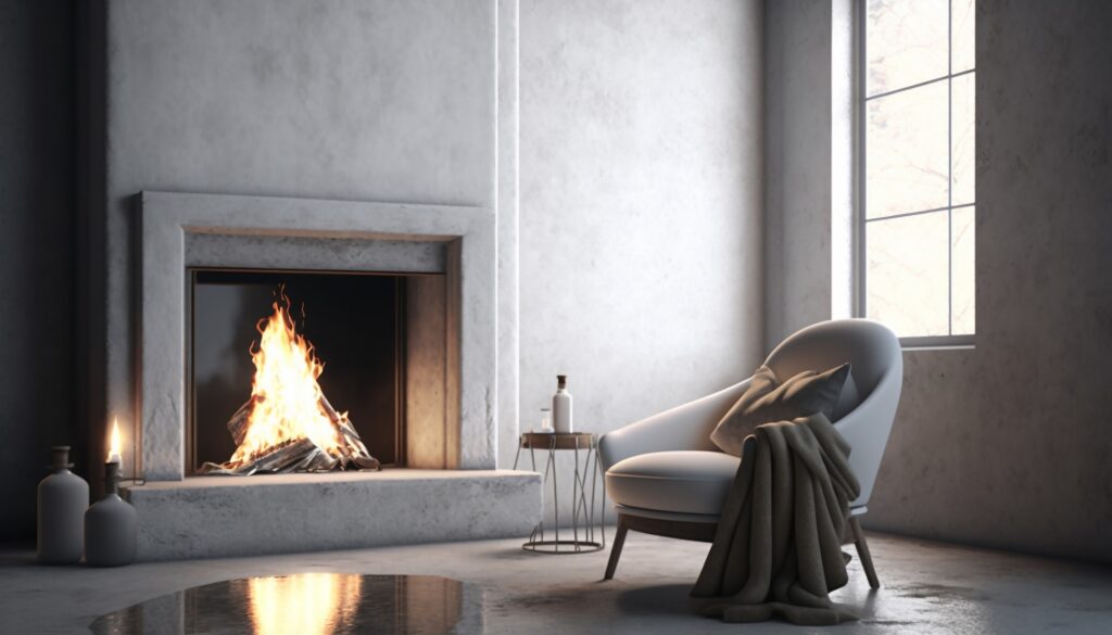 Concrete Fireplace