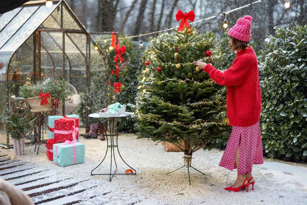 Decorating the Outdoor Trees