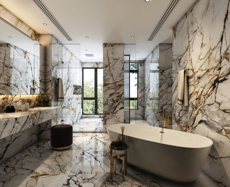 Durable and Elegant Natural Stone for Bathroom