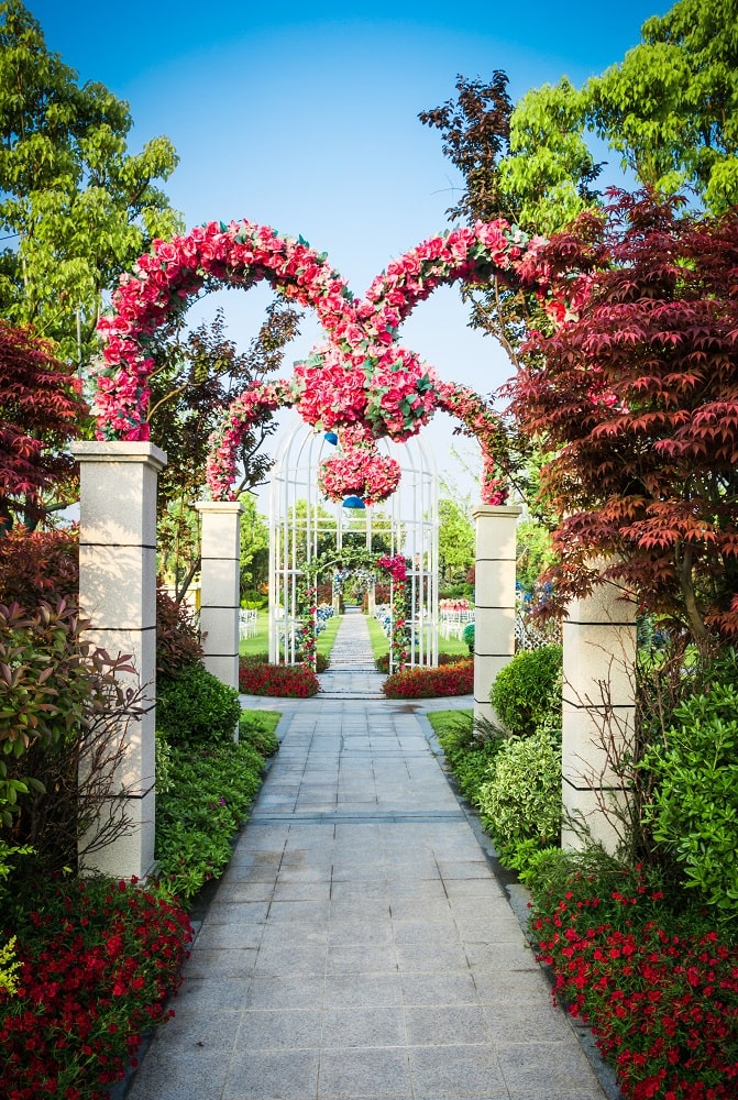 Elegant Entrance to Home Outdoor Wedding
