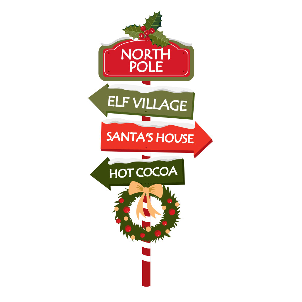 Front Porch - Christmas Arrow Signs
