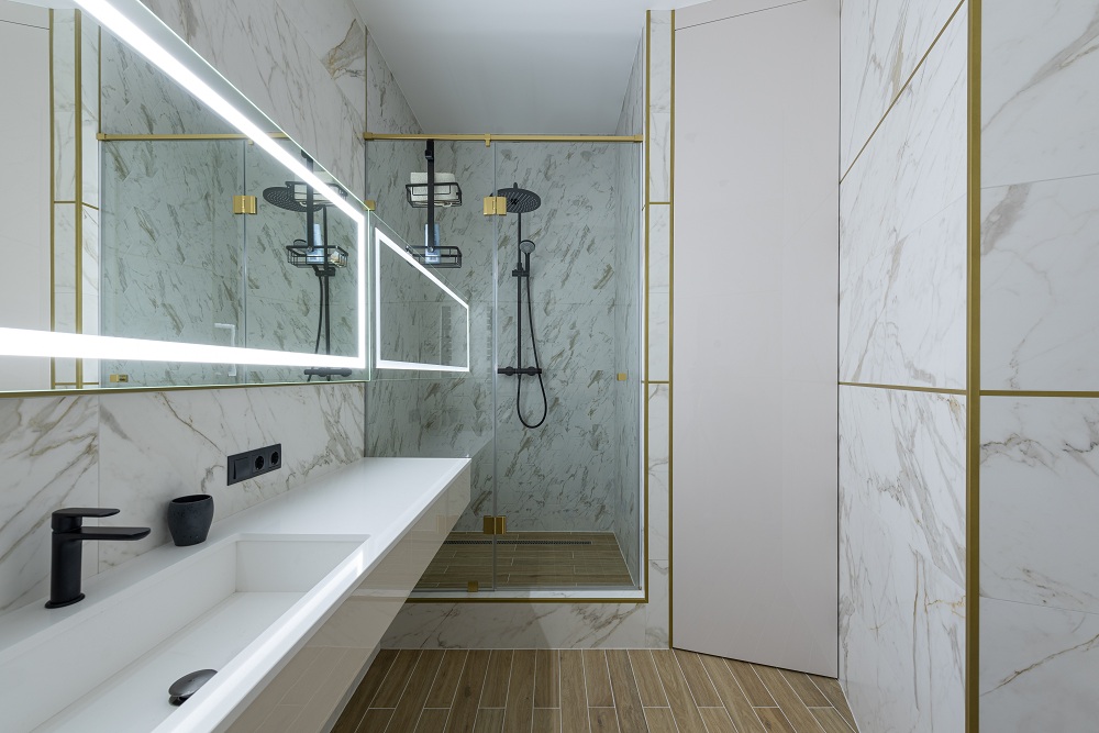 Golden accent for bathroom spa Golden accent for bathroom spa