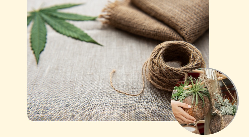 Hemp natural fiber material Hemp natural fiber material