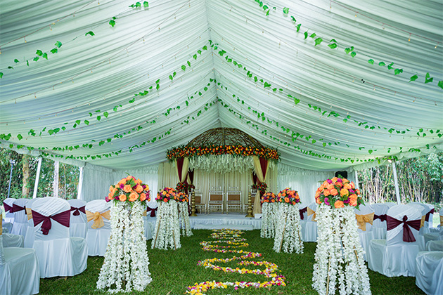 Home Outdoor Wedding Theme - White