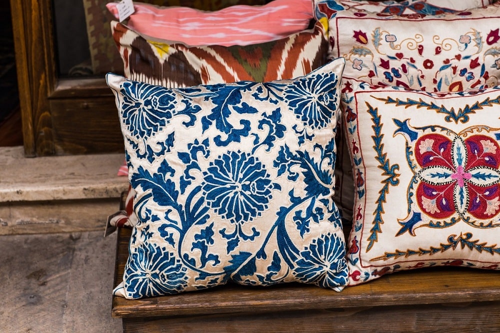 Intricate Embroidery on Cushions and Pillows Intricate Embroidery on Cushions and Pillows